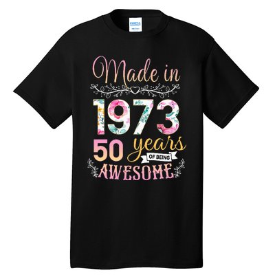 Turning 50 Birthday Decoration 50th Bday 1973 Birthday Tall T-Shirt