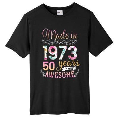 Turning 50 Birthday Decoration 50th Bday 1973 Birthday Tall Fusion ChromaSoft Performance T-Shirt