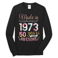 Turning 50 Birthday Decoration 50th Bday 1973 Birthday Tall Long Sleeve T-Shirt