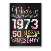 Turning 50 Birthday Decoration 50th Bday 1973 Birthday Poster