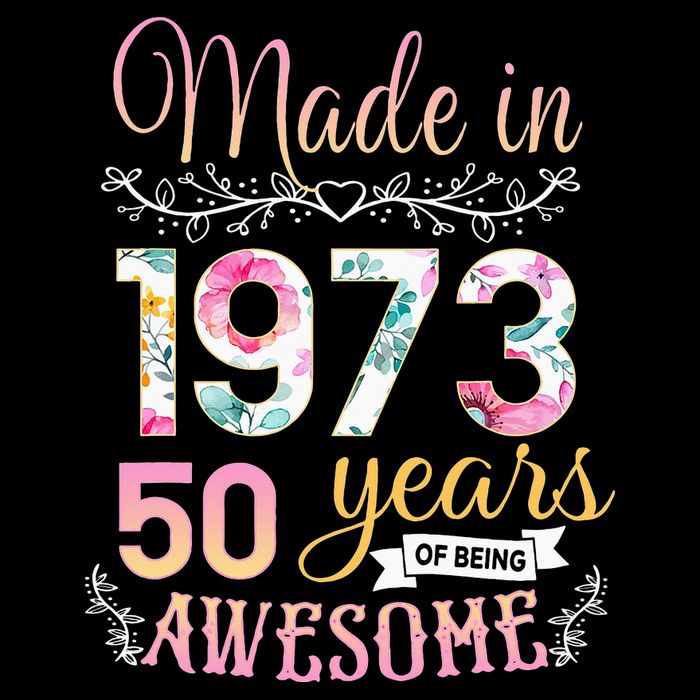 Turning 50 Birthday Decoration 50th Bday 1973 Birthday Poster