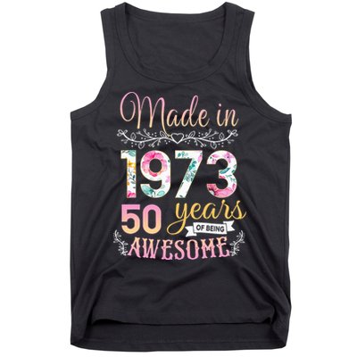 Turning 50 Birthday Decoration 50th Bday 1973 Birthday Tank Top