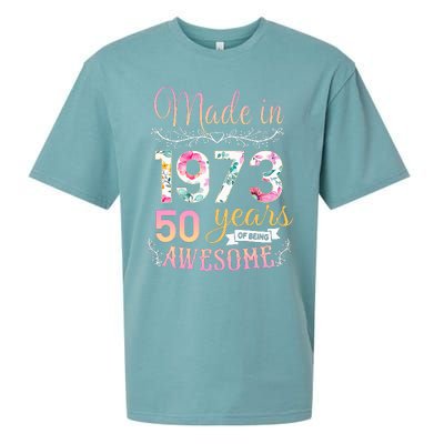 Turning 50 Birthday Decoration 50th Bday 1973 Birthday Sueded Cloud Jersey T-Shirt