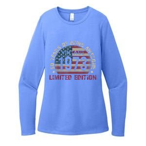 Turning 50 Birthday Decorations 50th BDay 1973 Birthday Womens CVC Long Sleeve Shirt