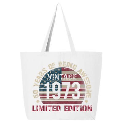 Turning 50 Birthday Decorations 50th BDay 1973 Birthday 25L Jumbo Tote