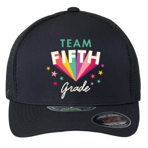 Team 5Th Fifth Grade Teacher Back To School Top Gift Flexfit Unipanel Trucker Cap