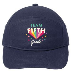 Team 5Th Fifth Grade Teacher Back To School Top Gift 7-Panel Snapback Hat