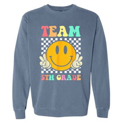 Team 5th Grade Squad Fifth Teacher Student Back To School Garment-Dyed Sweatshirt