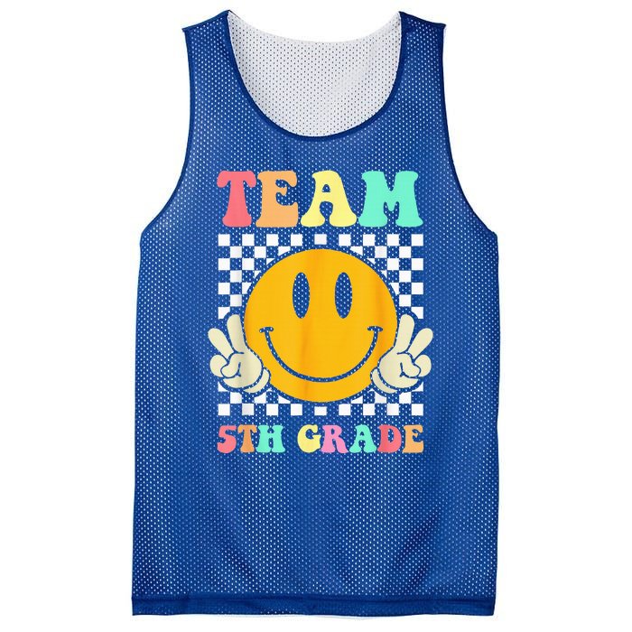 Team 5th Grade Squad Fifth Teacher Student Back To School Mesh Reversible Basketball Jersey Tank