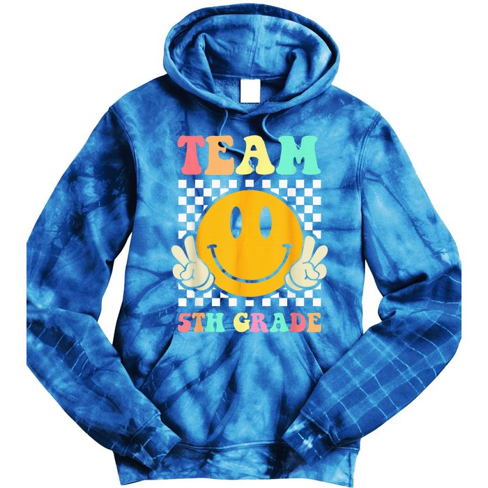 Team 5th Grade Squad Fifth Teacher Student Back To School Tie Dye Hoodie