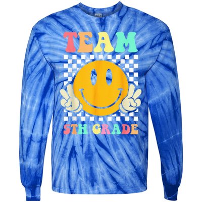 Team 5th Grade Squad Fifth Teacher Student Back To School Tie-Dye Long Sleeve Shirt