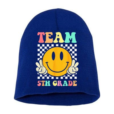 Team 5th Grade Squad Fifth Teacher Student Back To School Short Acrylic Beanie