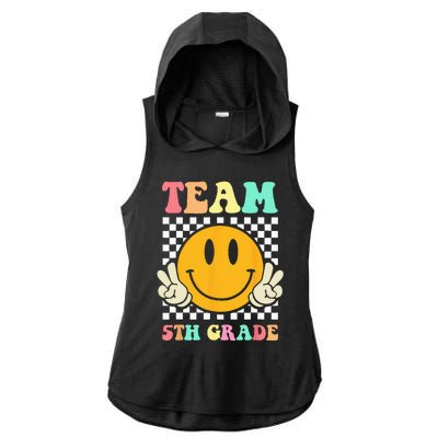 Team 5th Grade Squad Fifth Teacher Student Back To School Ladies PosiCharge Tri-Blend Wicking Draft Hoodie Tank