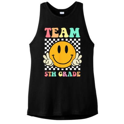 Team 5th Grade Squad Fifth Teacher Student Back To School Ladies PosiCharge Tri-Blend Wicking Tank