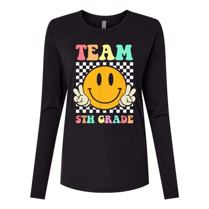 Team 5th Grade Squad Fifth Teacher Student Back To School Womens Cotton Relaxed Long Sleeve T-Shirt