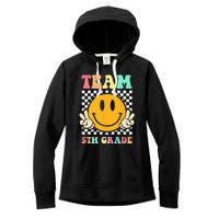 Team 5th Grade Squad Fifth Teacher Student Back To School Women's Fleece Hoodie