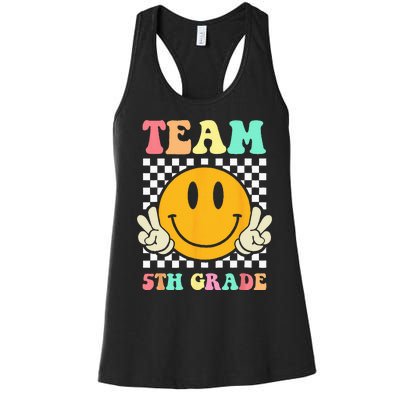 Team 5th Grade Squad Fifth Teacher Student Back To School Women's Racerback Tank