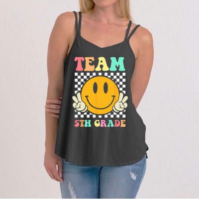 Team 5th Grade Squad Fifth Teacher Student Back To School Women's Strappy Tank