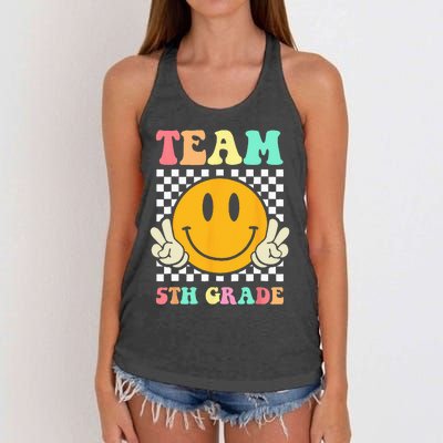 Team 5th Grade Squad Fifth Teacher Student Back To School Women's Knotted Racerback Tank