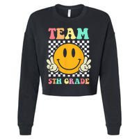 Team 5th Grade Squad Fifth Teacher Student Back To School Cropped Pullover Crew