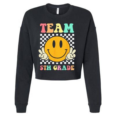 Team 5th Grade Squad Fifth Teacher Student Back To School Cropped Pullover Crew