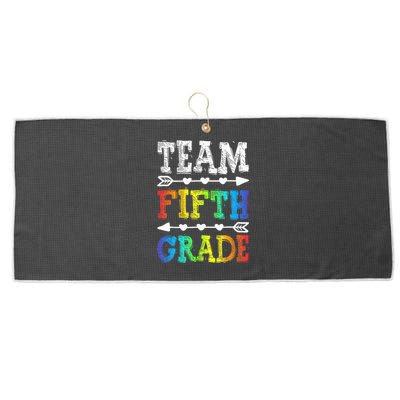 Team 5th Grade Teacher Back To School Large Microfiber Waffle Golf Towel