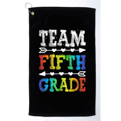 Team 5th Grade Teacher Back To School Platinum Collection Golf Towel