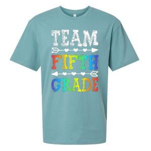 Team 5th Grade Teacher Back To School Sueded Cloud Jersey T-Shirt