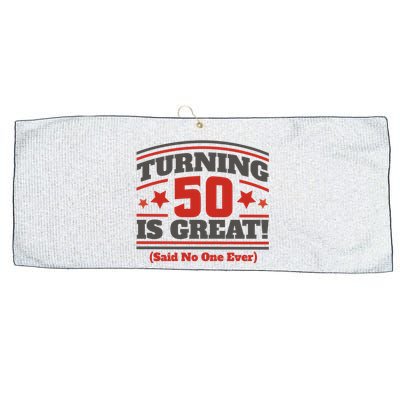 Turning 50 Is Great Funny Large Microfiber Waffle Golf Towel