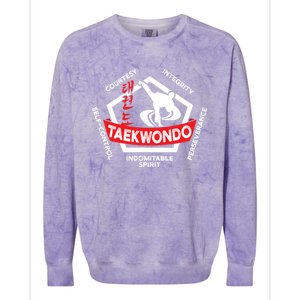 Taekwondo 5 Tenets Martial Arts Ata Itf Tae Kwon Do Gift Colorblast Crewneck Sweatshirt