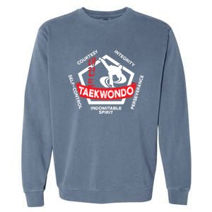 Taekwondo 5 Tenets Martial Arts Ata Itf Tae Kwon Do Gift Garment-Dyed Sweatshirt