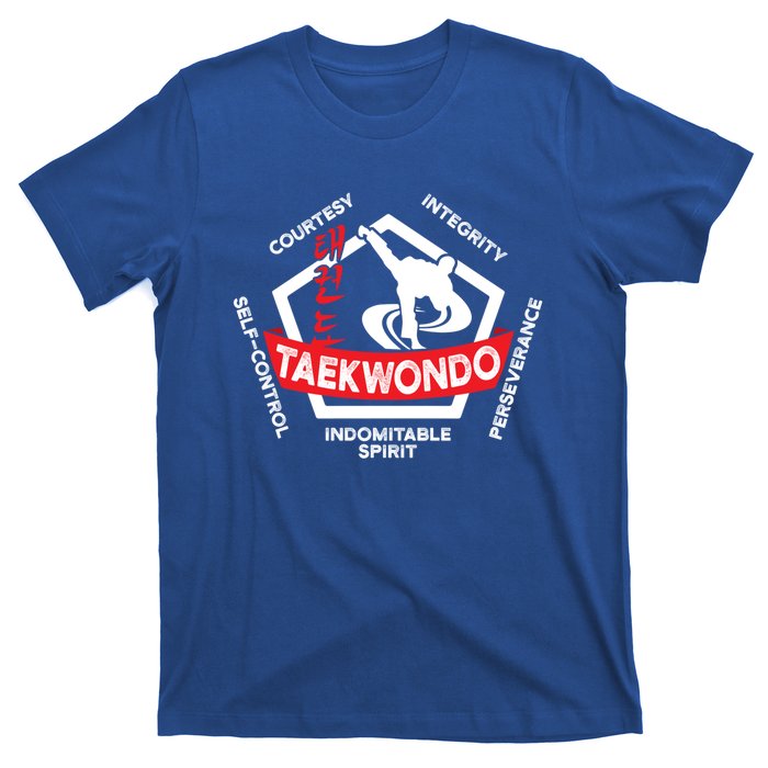 Taekwondo 5 Tenets Martial Arts Ata Itf Tae Kwon Do Gift T-Shirt