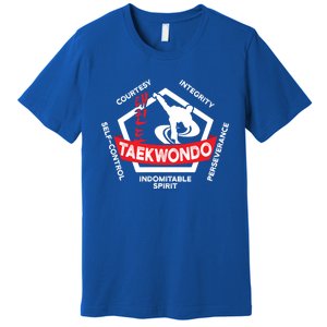 Taekwondo 5 Tenets Martial Arts Ata Itf Tae Kwon Do Gift Premium T-Shirt