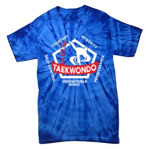 Taekwondo 5 Tenets Martial Arts Ata Itf Tae Kwon Do Gift Tie-Dye T-Shirt