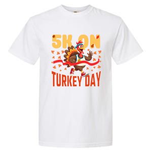 Thanksgiving 5k Turkey Trot Running Race Day 2024 Funny Gift Garment-Dyed Heavyweight T-Shirt