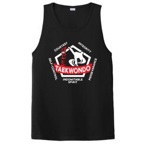 Taekwondo 5 Tenets Martial Arts Ata Itf Tae Kwon Do Gift Funny Gift PosiCharge Competitor Tank