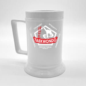 Taekwondo 5 Tenets Martial Arts Ata Itf Tae Kwon Do Gift Funny Gift Beer Stein