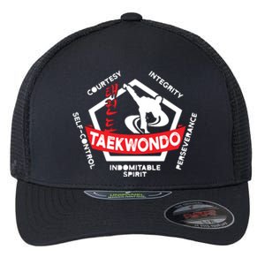 Taekwondo 5 Tenets Martial Arts ATA ITF Tae Kwon Do Gift Flexfit Unipanel Trucker Cap