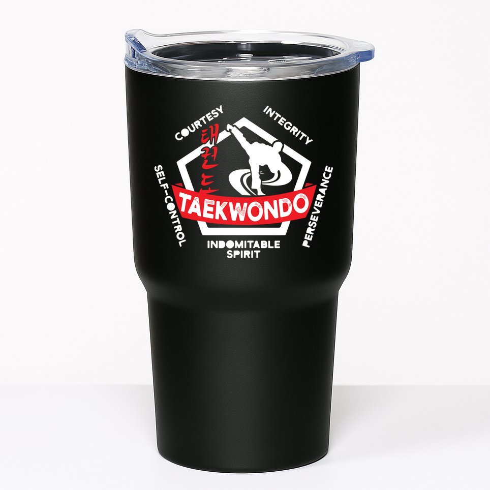 Taekwondo 5 Tenets Martial Arts ATA ITF Tae Kwon Do Gift Tumbler
