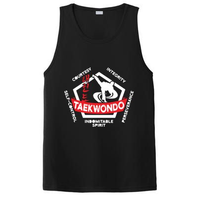 Taekwondo 5 Tenets Martial Arts ATA ITF Tae Kwon Do Gift PosiCharge Competitor Tank