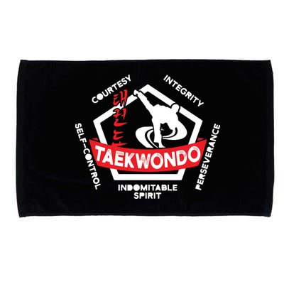 Taekwondo 5 Tenets Martial Arts ATA ITF Tae Kwon Do Gift Microfiber Hand Towel