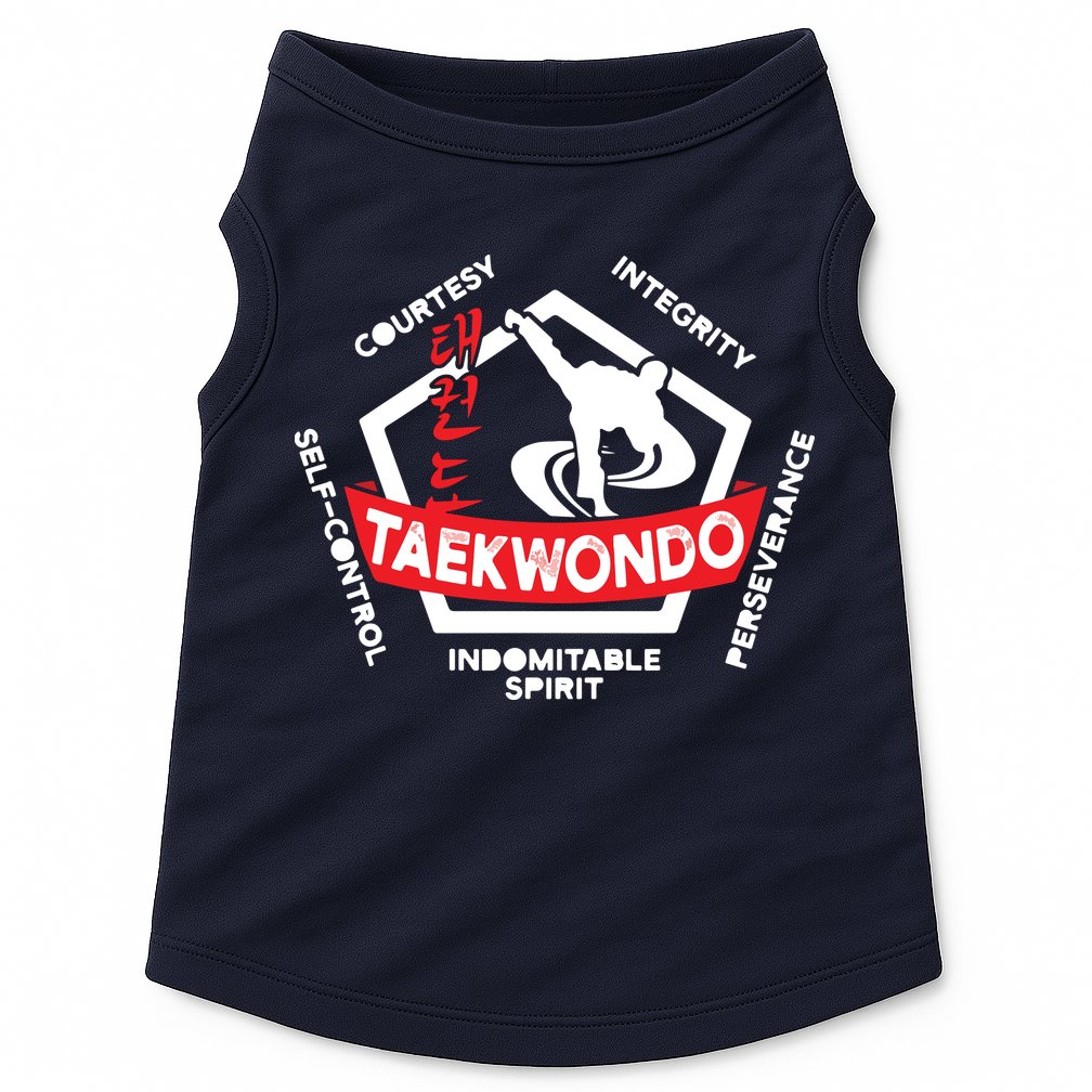Taekwondo 5 Tenets Martial Arts ATA ITF Tae Kwon Do Gift Doggie Tank