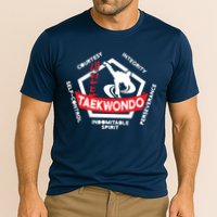 Taekwondo 5 Tenets Martial Arts ATA ITF Tae Kwon Do Gift Cooling Performance Crew T-Shirt