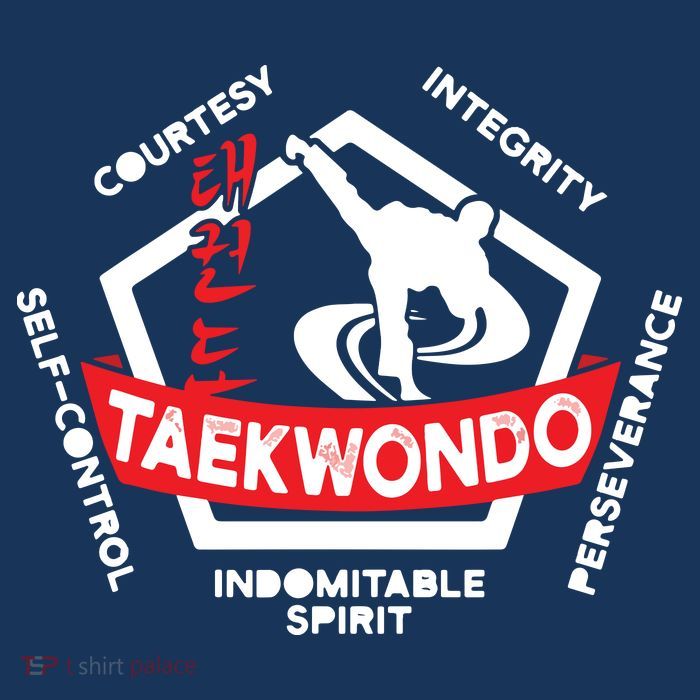 Taekwondo 5 Tenets Martial Arts ATA ITF Tae Kwon Do Gift Tall T-Shirt