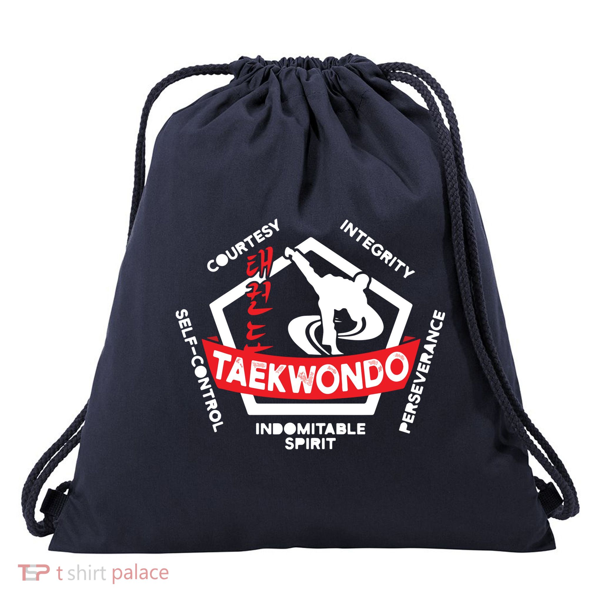 Taekwondo 5 Tenets Martial Arts ATA ITF Tae Kwon Do Gift Drawstring Bag
