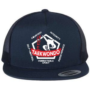 Taekwondo 5 Tenets Martial Arts ATA ITF Tae Kwon Do Gift Flat Bill Trucker Hat