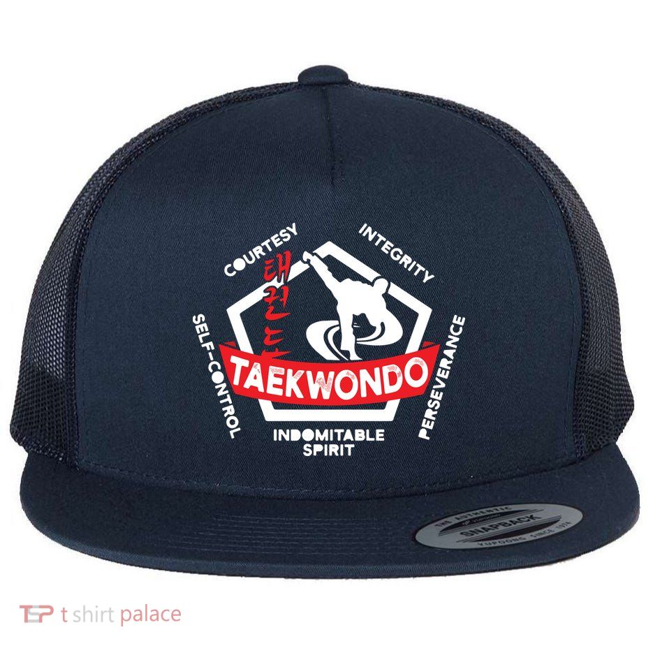 Taekwondo 5 Tenets Martial Arts ATA ITF Tae Kwon Do Gift Flatbill Hat