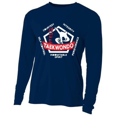 Taekwondo 5 Tenets Martial Arts ATA ITF Tae Kwon Do Gift Cooling Performance Long Sleeve Crew