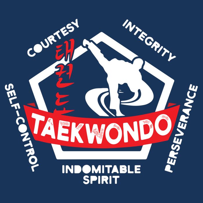 Taekwondo 5 Tenets Martial Arts ATA ITF Tae Kwon Do Gift Cooling Performance Long Sleeve Crew