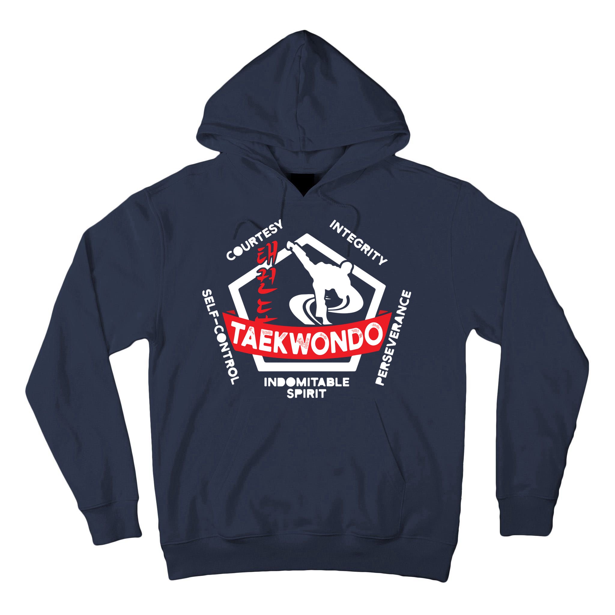 Taekwondo 5 Tenets Martial Arts ATA ITF Tae Kwon Do Gift Tall Hoodie